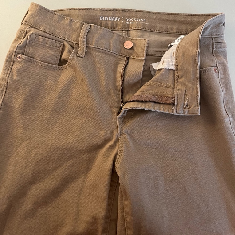 Old Navy Rockstar Khaki Pants Size 10